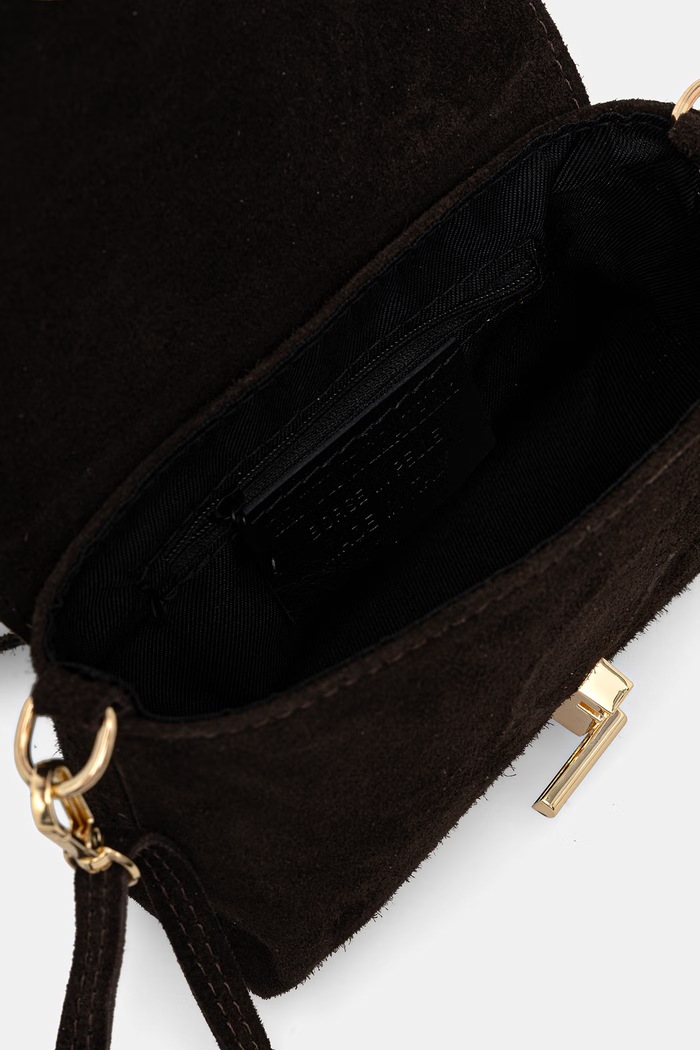 Answear.LAB torebka crossbody damska zamszowa 1341.hak brązowy