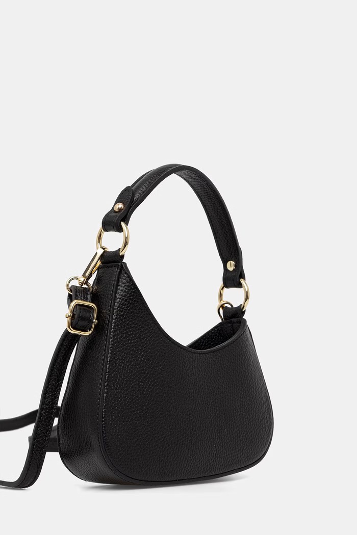 Answear.LAB crossbody kabelka dámska kožená 1470.hak čierna WS26