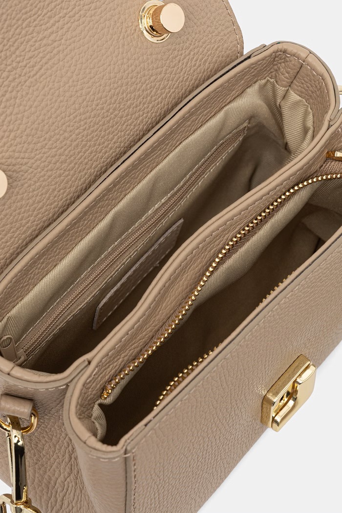 Answear.LAB torebka crossbody damska skórzana SR39ML.PSR beżowy