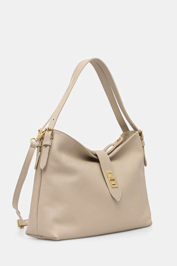 Answear.LAB kabelka typu shopper dámska kožená SR40ML.PSR béžová WS26