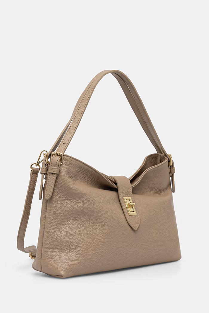 Answear.LAB kabelka typu shopper dámska kožená SR40ML.PSR béžová WS26
