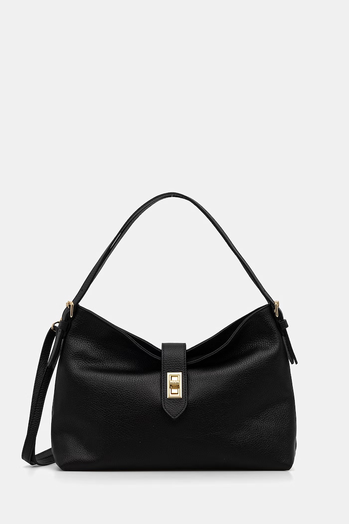 Answear.LAB kabelka typu shopper dámska kožená čierna SR40ML.PSR