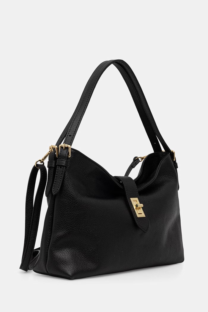 Answear.LAB kabelka typu shopper dámska kožená SR40ML.PSR čierna WS26