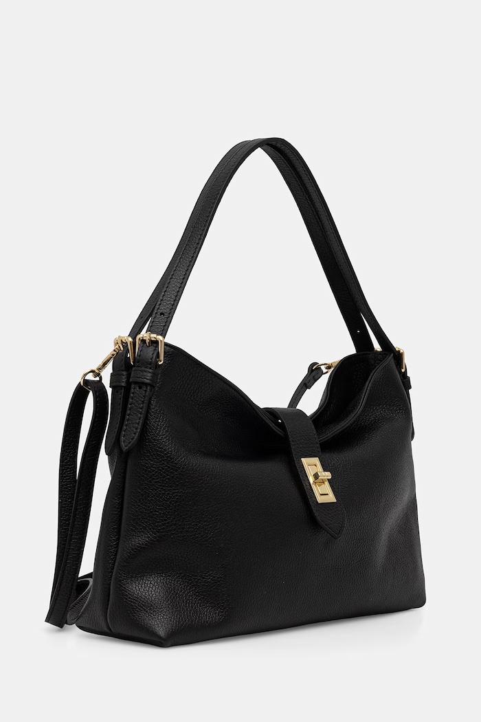 Answear.LAB kabelka typu shopper dámska kožená SR40ML.PSR čierna WS26