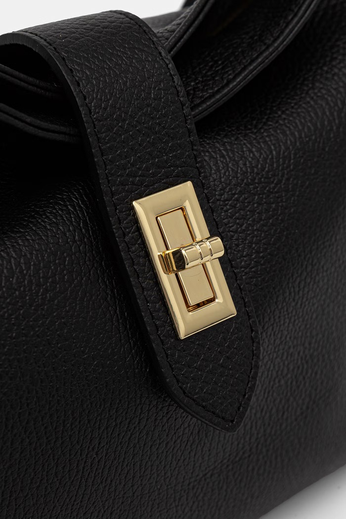 Answear.LAB kabelka typu shopper dámska kožená čierna SR40ML.PSR