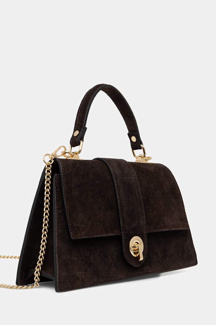 Answear.LAB geantă shopper pentru femei, din piele întoarsă CDZ220123.ijk maro WS26