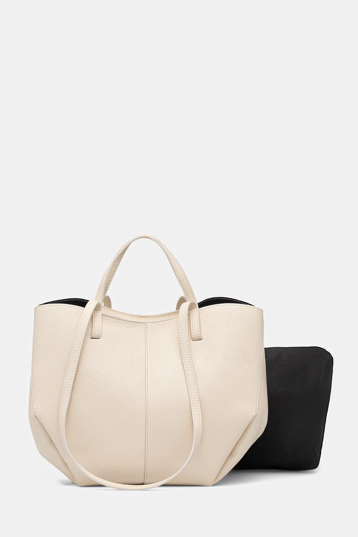 Answear.LAB geantă pentru femei din piele bej a00003-p.leather.ijk
