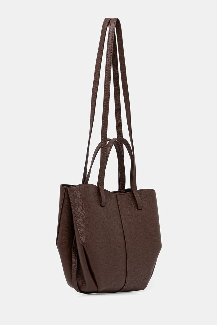 Answear.LAB geantă pentru femei din piele a00003-p.leather.ijk maro WS26