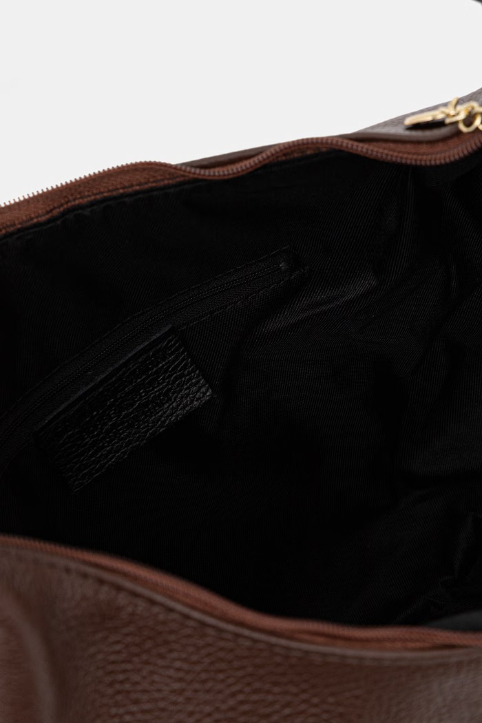 Answear.LAB hobo bag pentru femei, din piele A00112.ijk maro