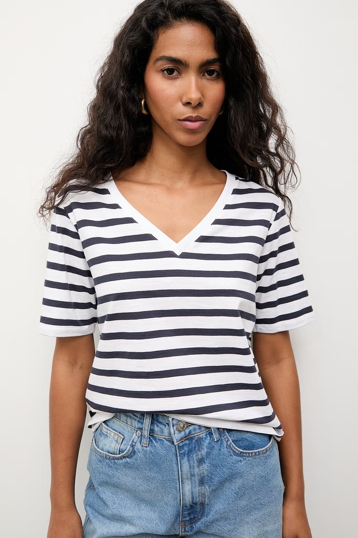 Answear.LAB tricou femei din bumbac bleumarin TRA.SS.5