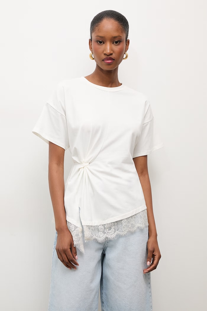 Answear.LAB T-shirt Γυναικείο με βαμβάκι λευκό 95002.iak
