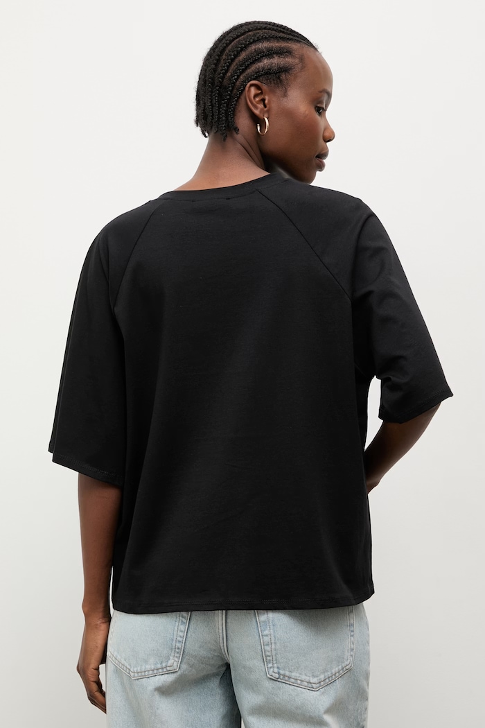 Odzież Answear.LAB T-shirt damski bawełniany z elastanem 56226.iak czarny