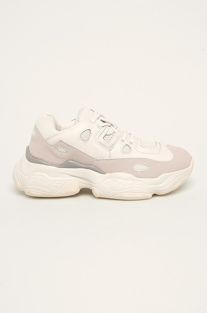 Answear - Pantofi imitatie de piele intoarsa alb AX3.B
