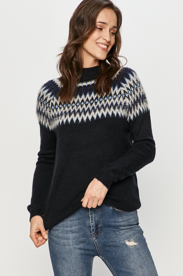 Answear Lab - Pulover grosime medie bleumarin M34.DA