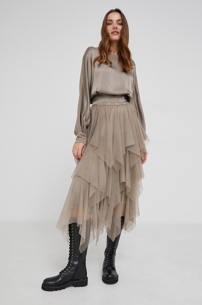 Блузка Answear Lab casual бежевый 2487.2.AJ