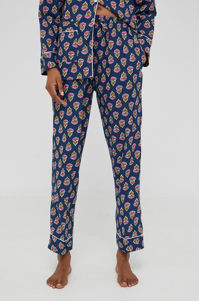 Îmbrăcăminte Answear Lab pijamale de bumbac no.7.R bleumarin