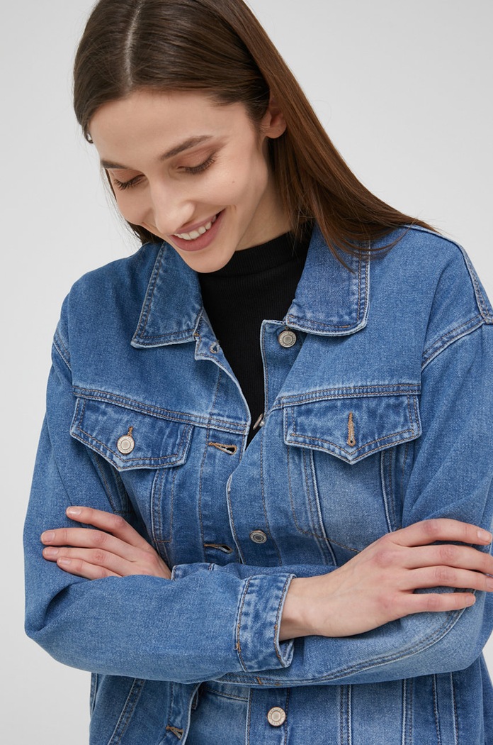 Answear.LAB jeans jakna Drugo modra E1531.WC