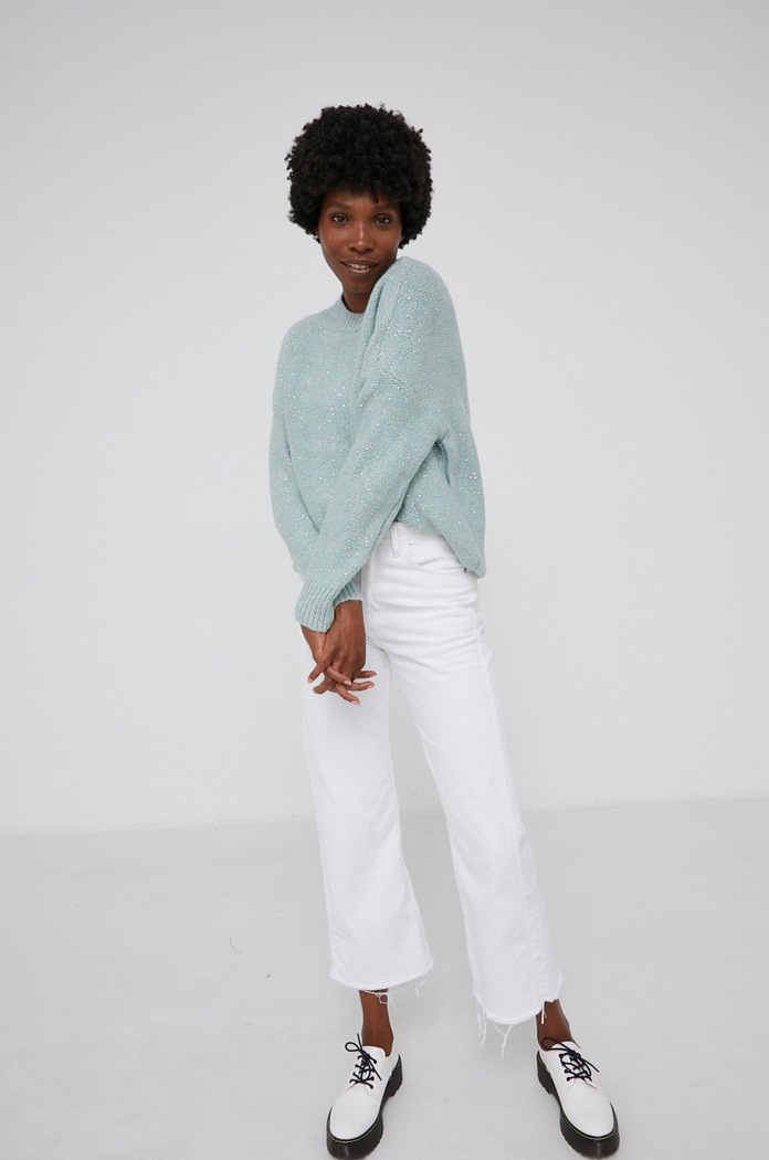 Answear Lab Sweter 4458.2KR turkusowy WW22