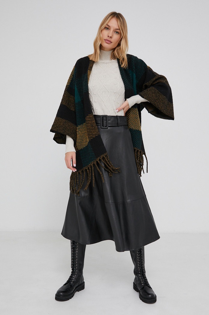 Odzież Answear Lab Poncho 8001.1KR brązowy
