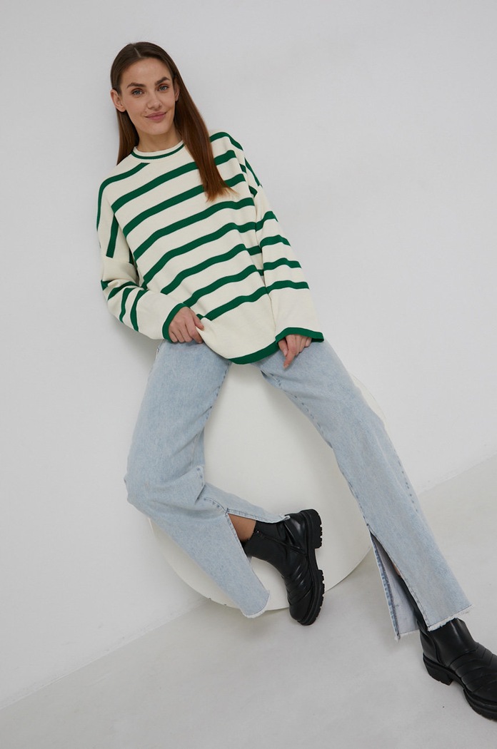 Answear Lab Pulover subtiri verde 1450.MB