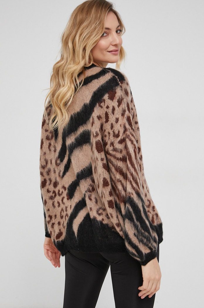 Odzież Answear Lab Sweter z wełną LU1121.1.DA brązowy