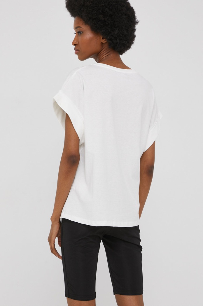 Odzież Answear Lab t-shirt bawełniany OTK14453.1W biały