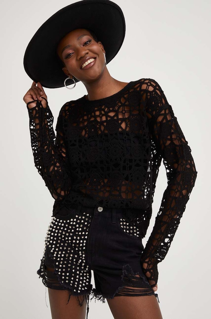 Answear Lab sweter pozostałe czarny bdd05b.js