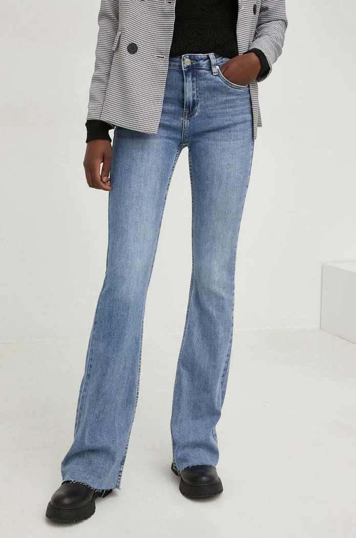Answear Lab jeansy PREMIUM JEANS X kolekcja limitowana SISTERHOOD niebieski d1488.h