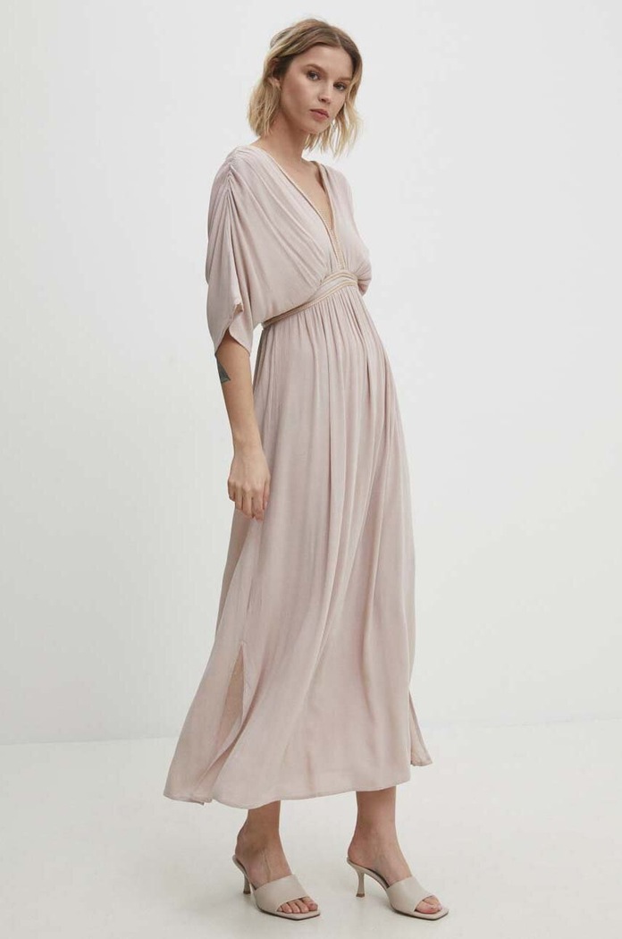 Answear Lab rochie maxi bej NL233939001.db