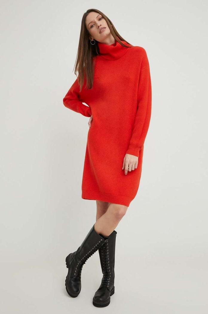 Answear Lab rochie m8322.h portocaliu WW23