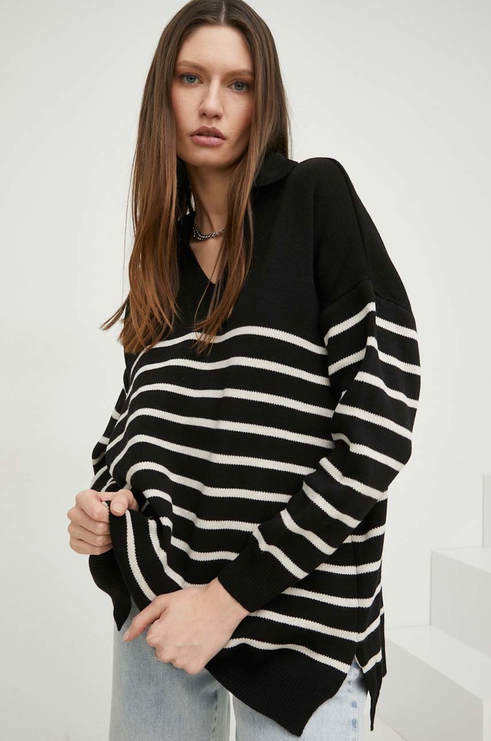 Answear Lab pulover grosime medie negru 4024.h