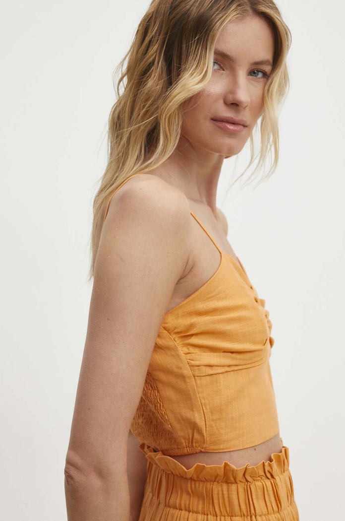 Answear.LAB top με λινό πορτοκαλί .0766.ijs