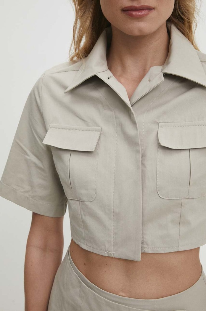 Pamučna košulja Answear.LAB 2411.tw bež