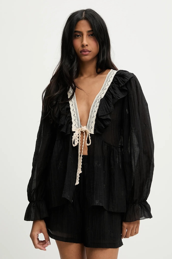 Answear.LAB Answear Lab bluza negru 93232.iak