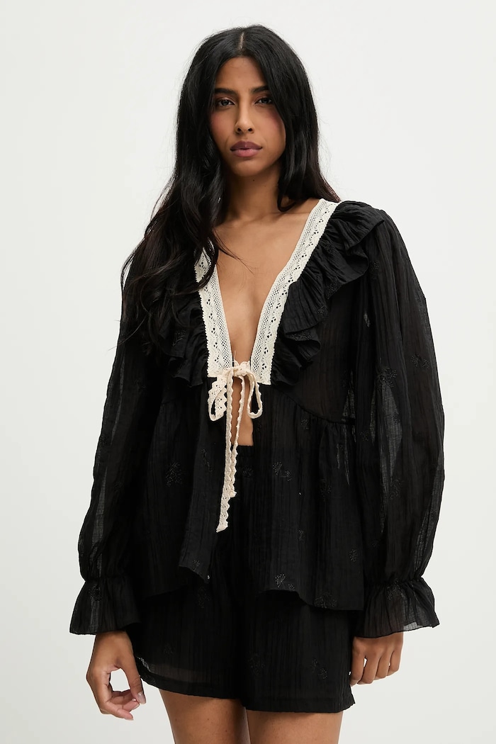 Answear.LAB Answear Lab bluza negru 93232.iak