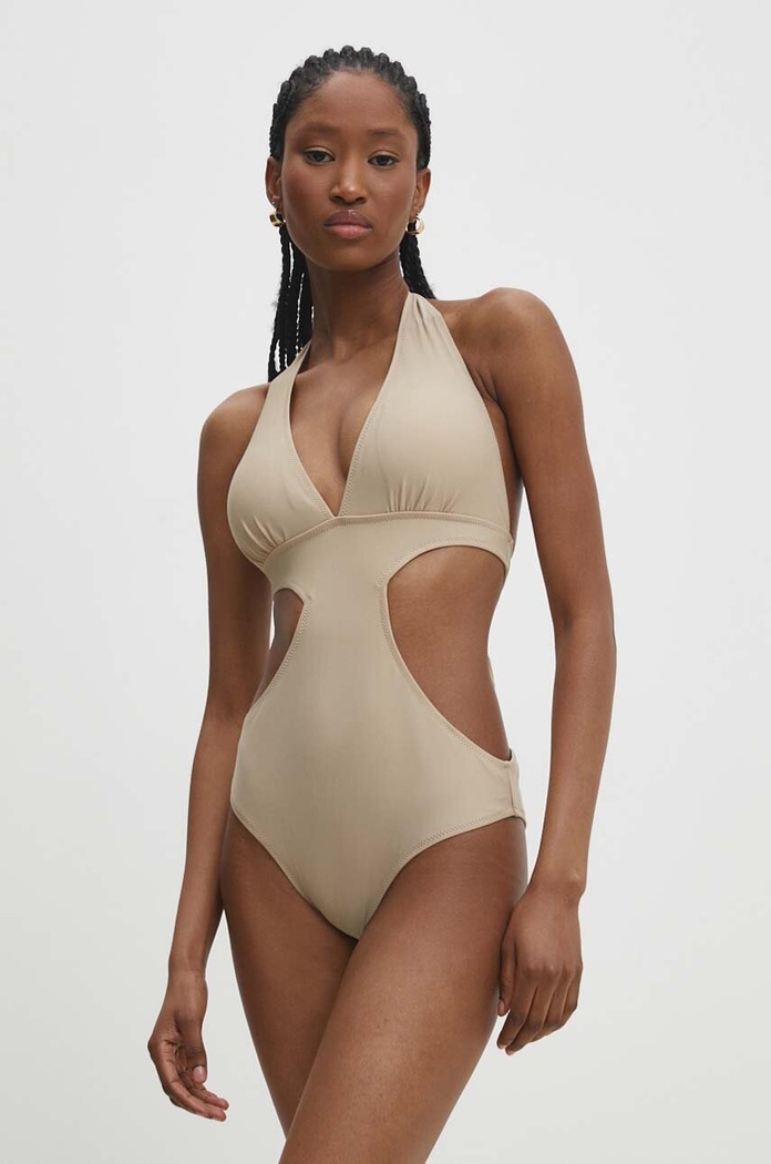 Answear Lab costum de baie dintr-o bucată bej hy514.2.fh