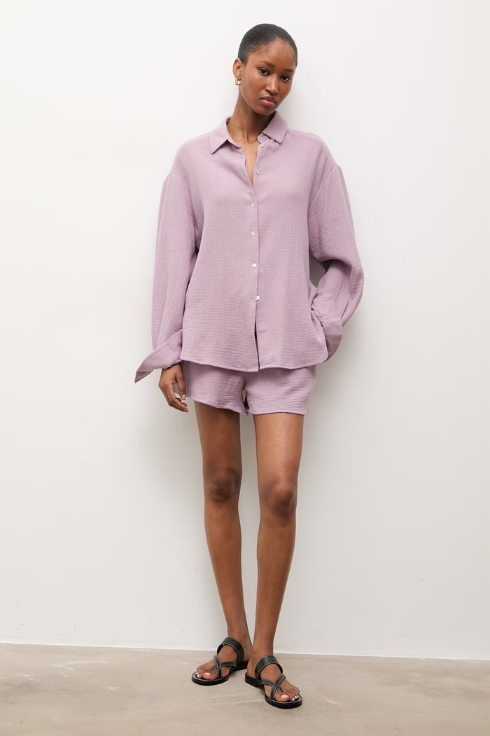 Answear.LAB compleu damă din bumbac violet 15240.15335.fh