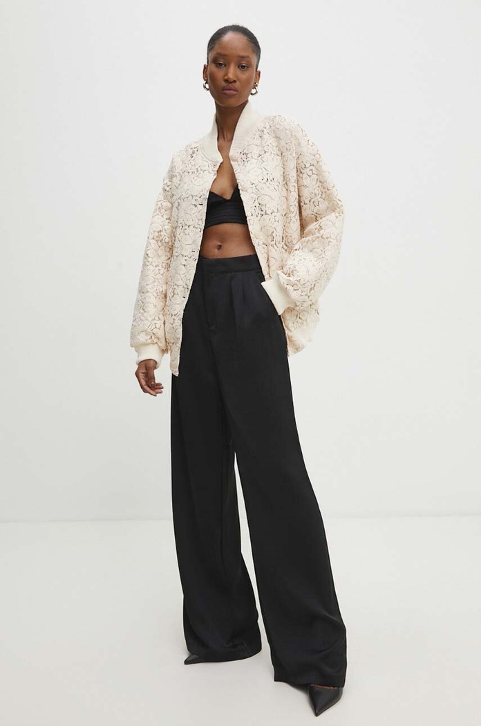 Answear Lab kurtka bomber f000728.IWK beżowy WW24