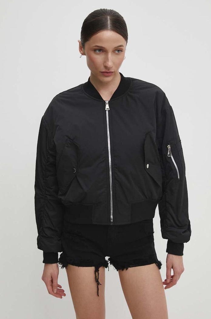 Bunda Answear.LAB bomber čierna 22122.pjs