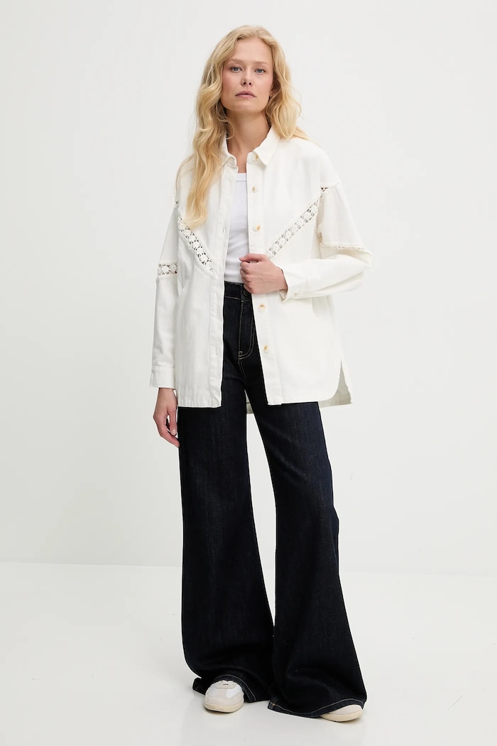 Answear Lab geaca jeans m2174.1.flk alb WW25