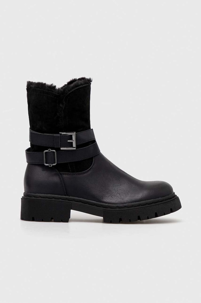 Answear.LAB botki tekstylny czarny F6150.HWK