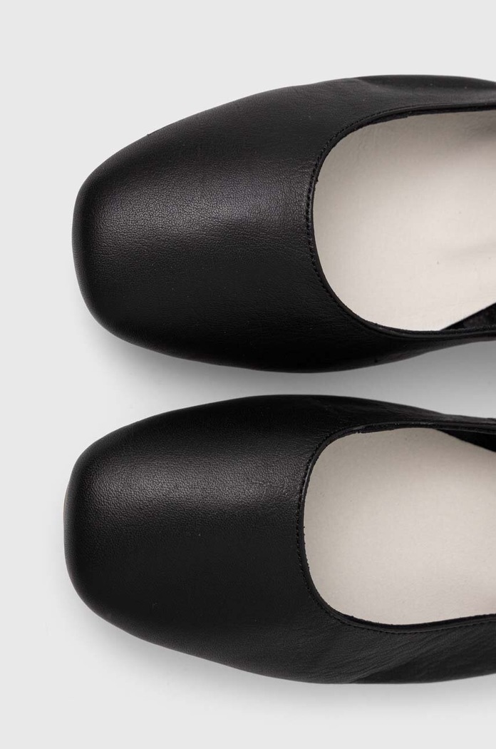 Answear Lab balerini de piele Answear.LAB 24374.HWK negru