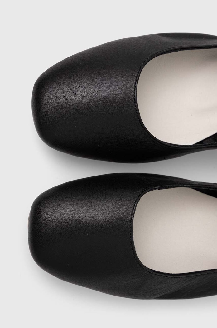 Answear Lab balerini de piele Answear.LAB 24374.HWK negru