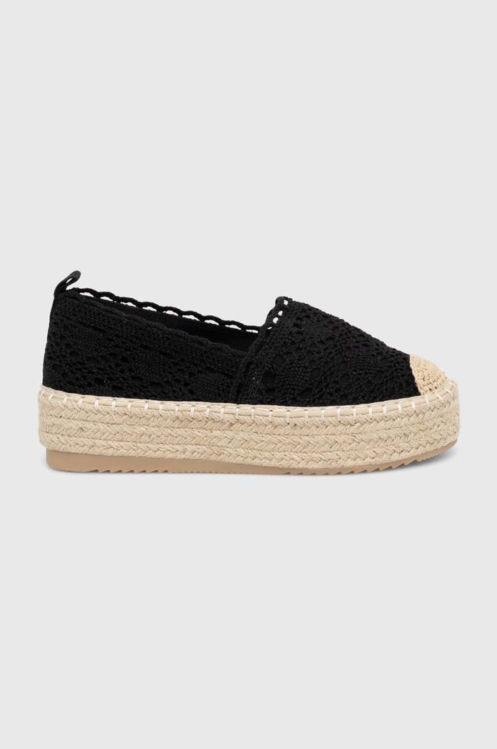 Answear Lab espadryle platforma czarny 3437.HWK