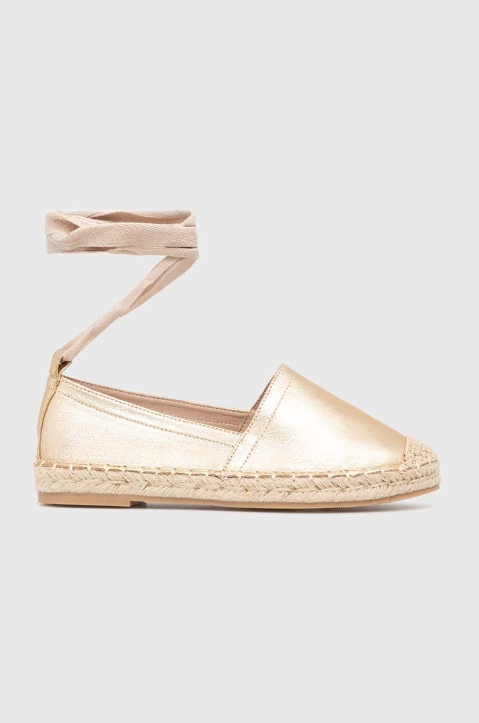 Espadrilky Answear.LAB bez podpatku zlatá 2184.HWK