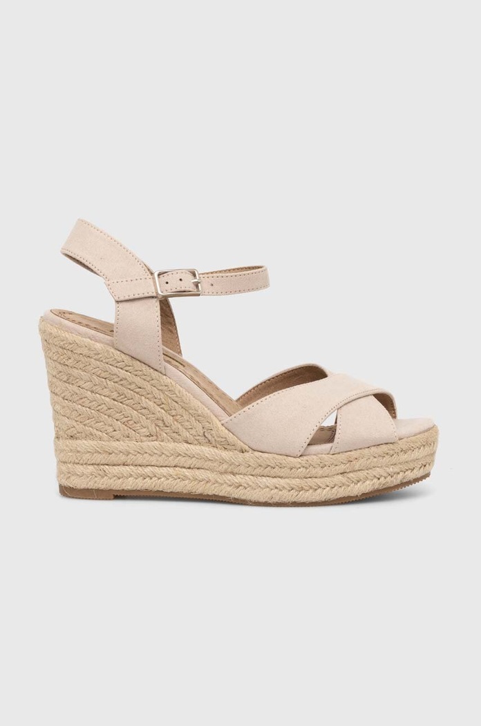 Answear Lab sandały powyżej 8 cm beżowy M3363.HKK