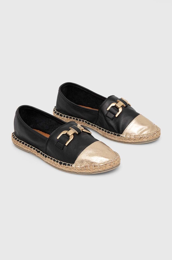 Boty Kožené espadrilky Answear.LAB SR24501.HWK černá