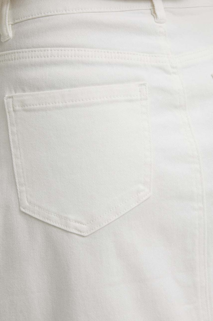 Answear Lab fustă din denim alb Q117B.HWK