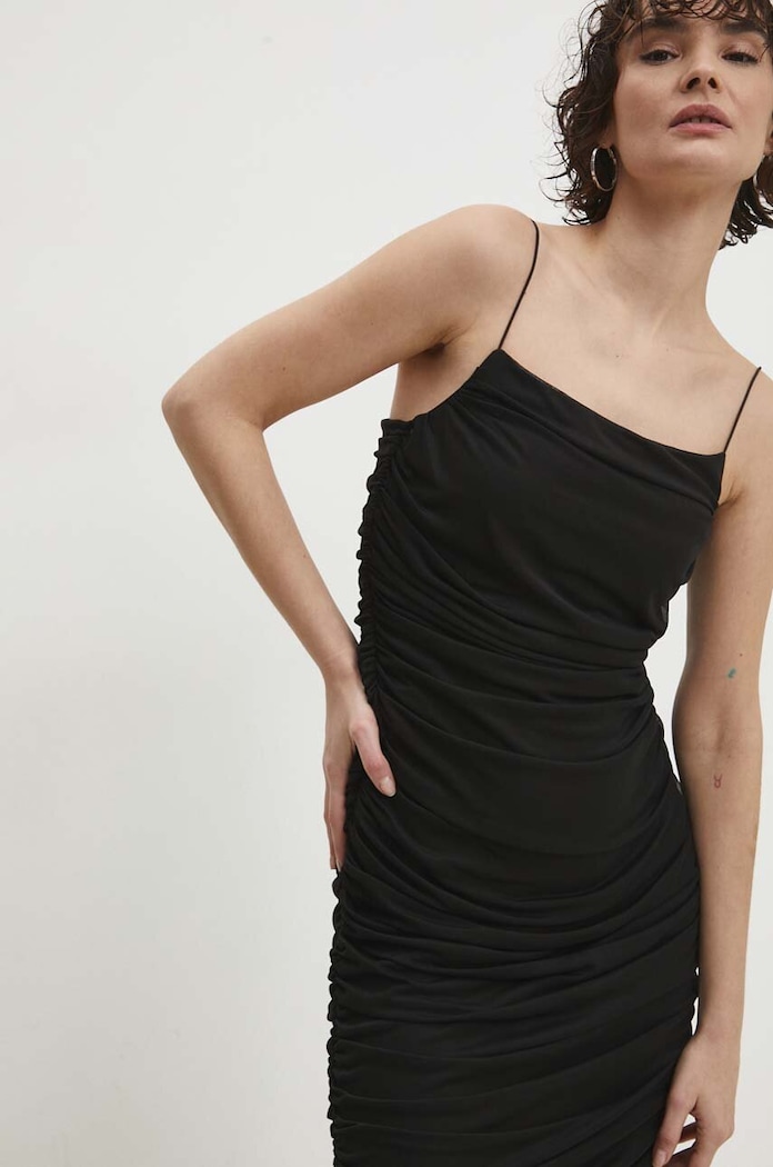 Answear Lab rochie maxi negru 1026.TWK