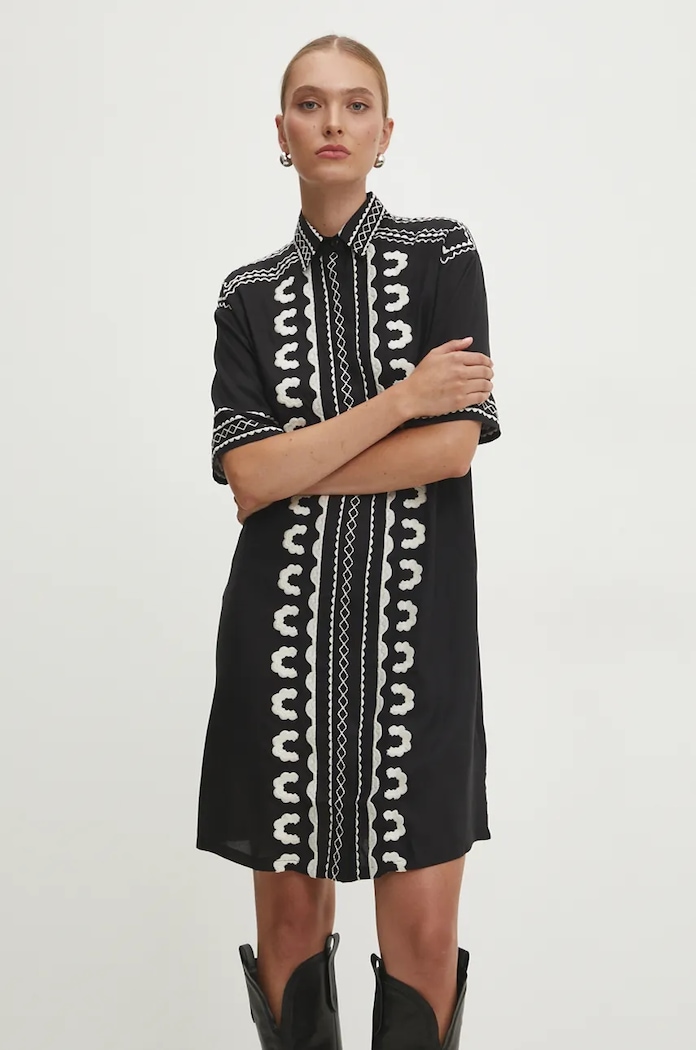Answear.LAB Answear Lab rochie negru 4060.HWK